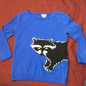 Uo Racoon Sweater Blue Raccoon Uo 